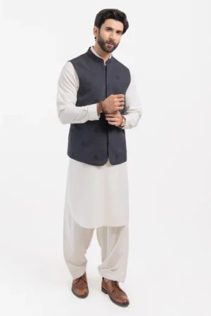 Charcoal-Blended-Waist Coat